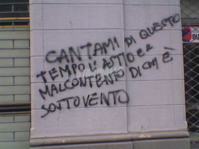 Scritte sui Muri De André metereologo