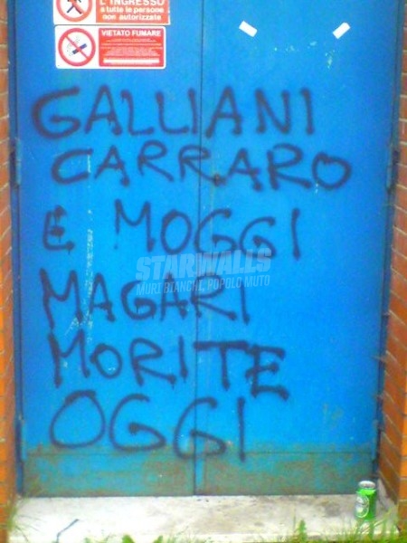 Scritte sui Muri questo calcio ci fa  skyfo