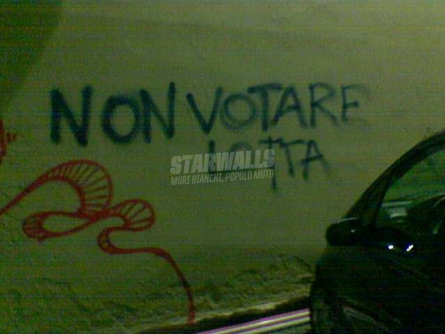 Scritte sui Muri Astensionismo agitato