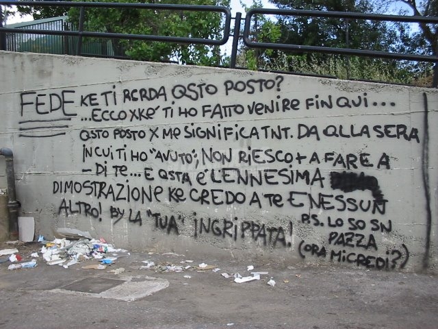 Scritte sui Muri credo solo a te ..