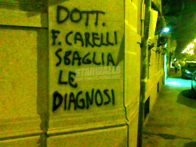 Scritte sui Muri ocio al dottor f.  ..