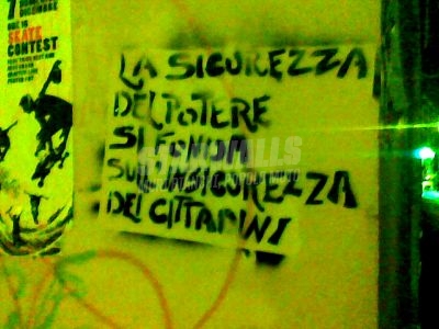 Scritte sui Muri Prove tecniche di regime