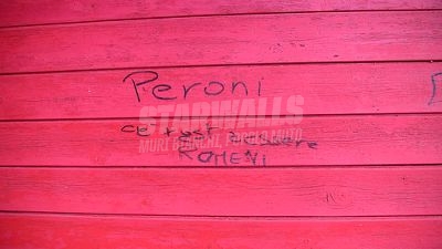 Scritte sui Muri italiani romeni una faccia una birra ..