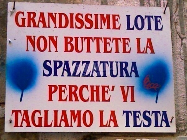 Scritte sui Muri la vita per una pattumiera