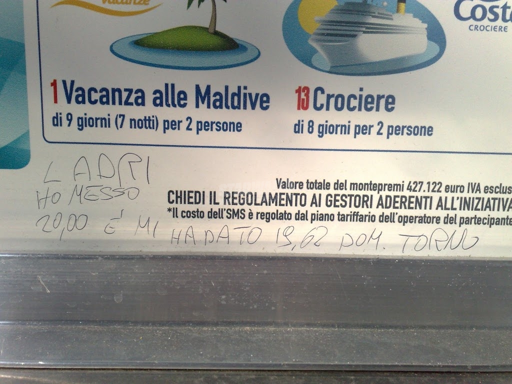 Scritte sui Muri benzinaio... dormi preoccupato