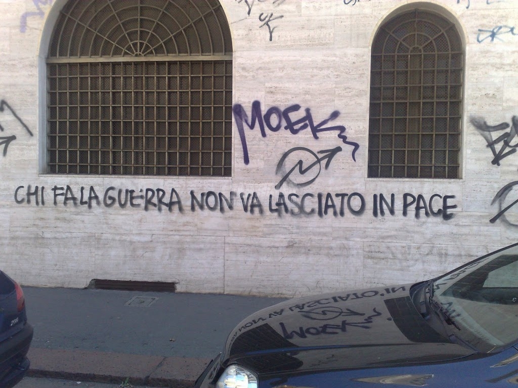 Scritte sui Muri Guerra ai violenti!