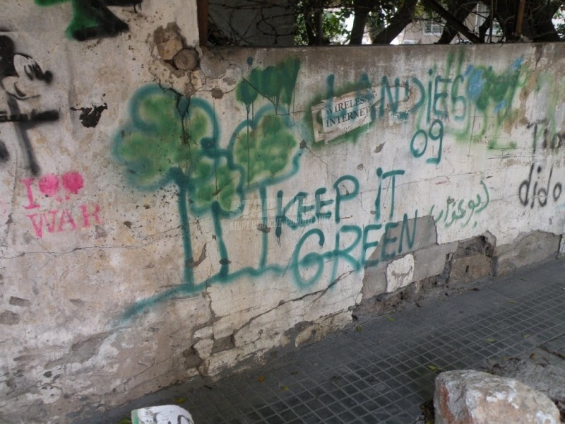 Scritte sui Muri Potere verde