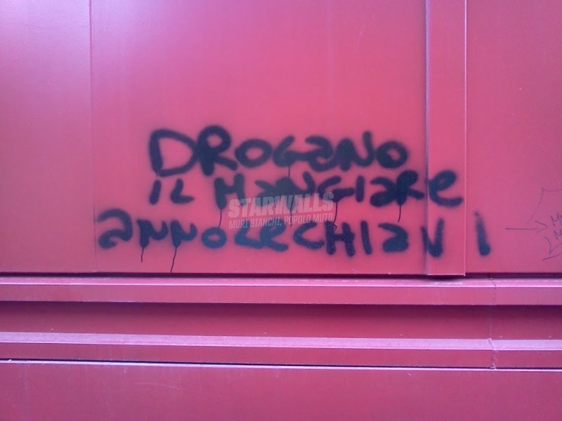 Scritte sui Muri Minaccia alimentare e ortografica