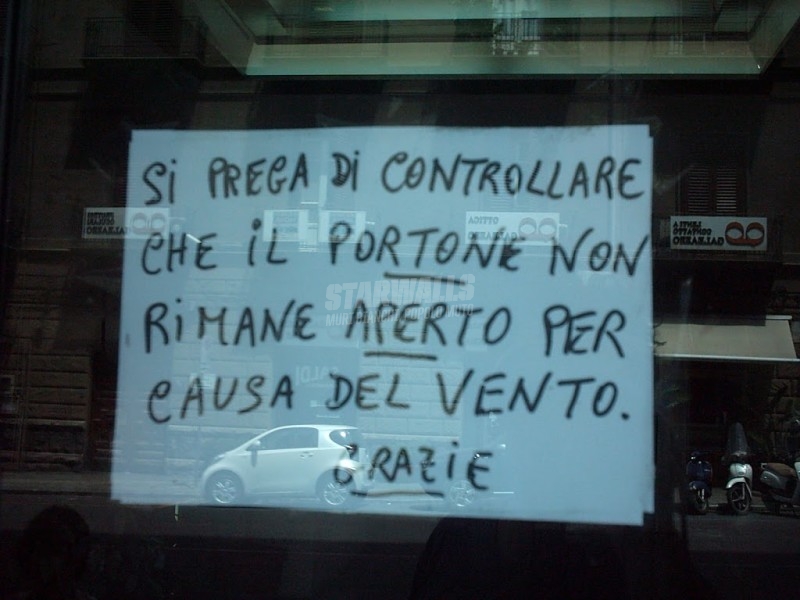 Scritte sui Muri Vento ignorante