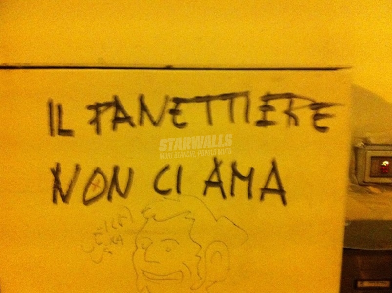 Scritte sui Muri Panzerotti ripieni di odio