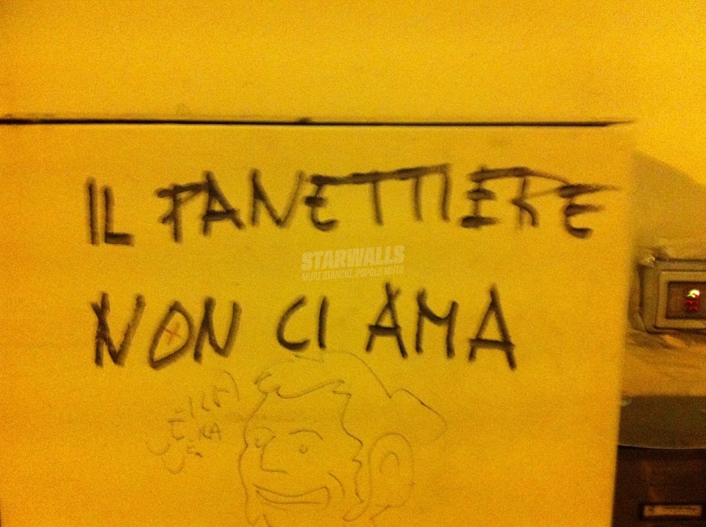 Scritte sui Muri Panzerotti ripieni di odio