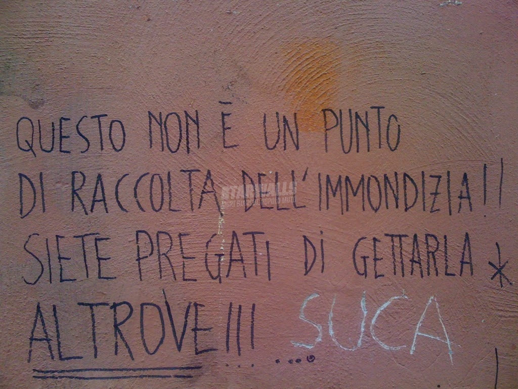 Scritte sui Muri Pulizia e rispetto