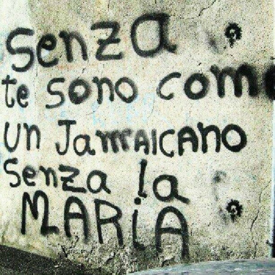 Scritte sui Muri Amore ai tempi di Bob Marley
