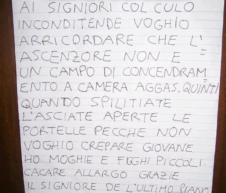 Scritte sui Muri Cacare allargo