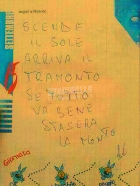 Scritte sui Muri Poesia della sera