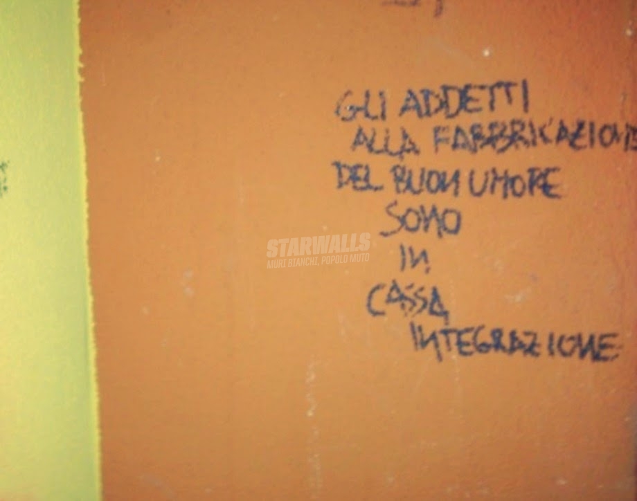 Scritte sui Muri Umore ai tempi della crisi