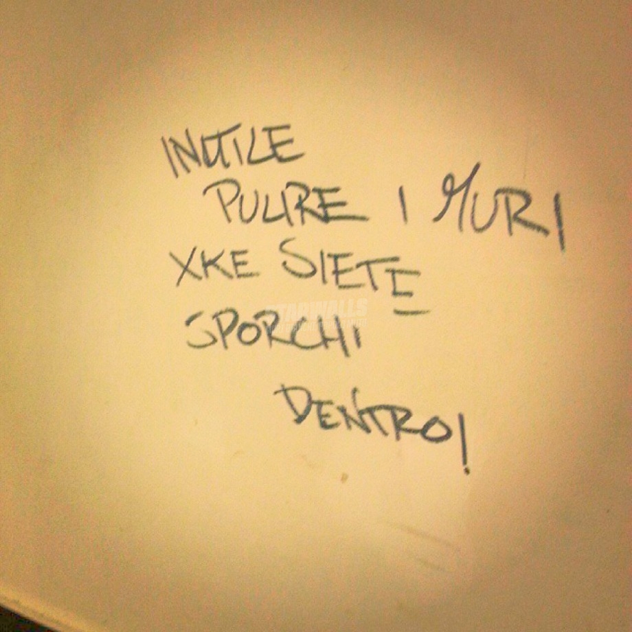 Scritte sui Muri E brutti fuori