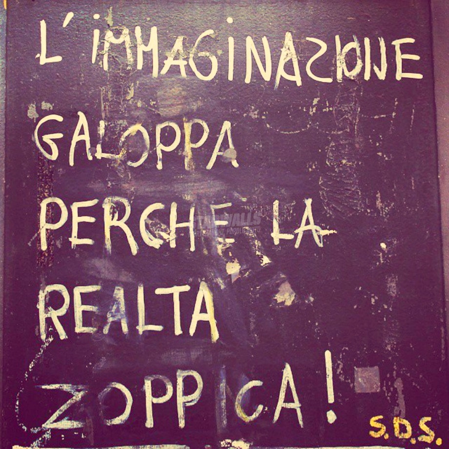 Scritte sui Muri E lasciamola zoppicare