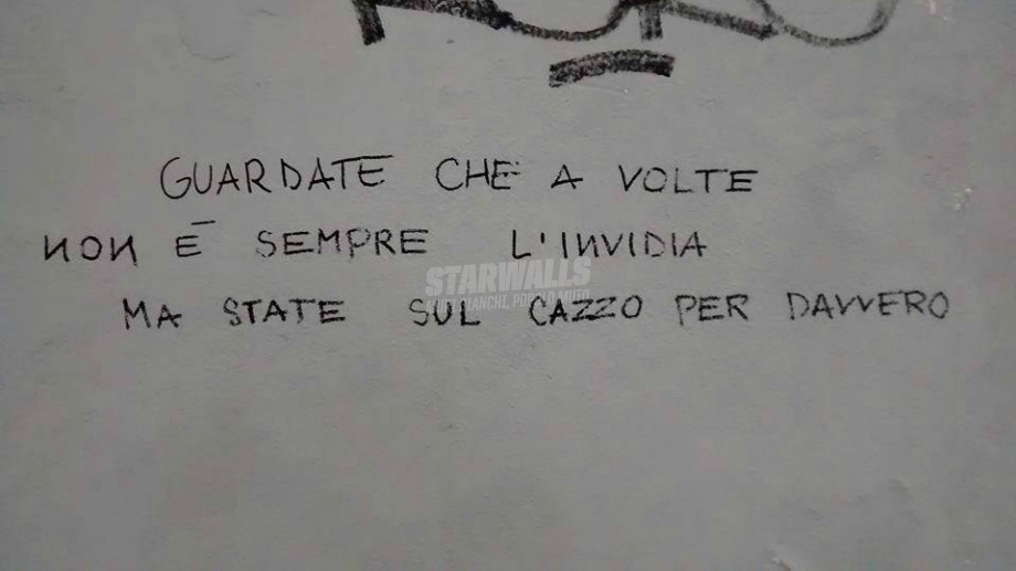 Scritte sui Muri L'invidia non c'entra