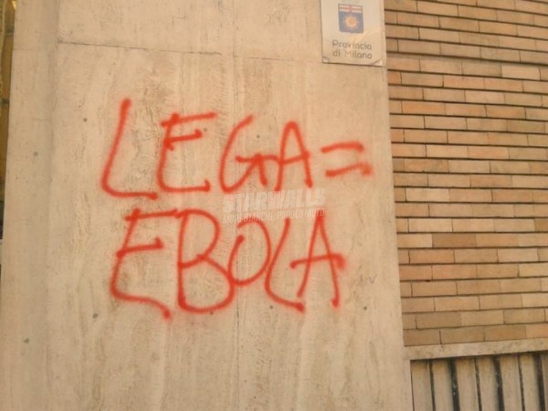 Scritte sui Muri Lega ladrona Milano non perdona