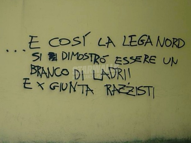 Scritte sui Muri Lega ladrona