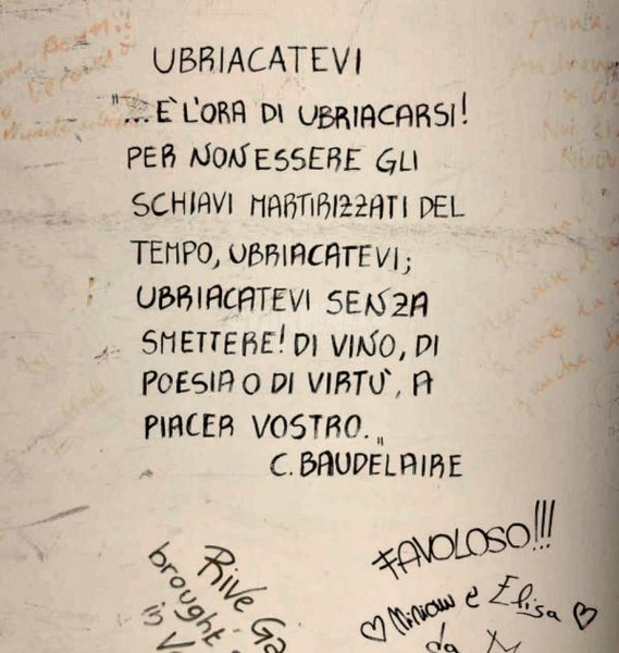 Scritte sui Muri Ubriacatevi !