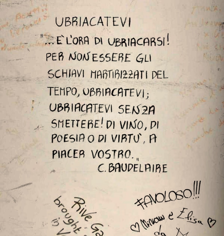 Scritte sui Muri Ubriacatevi !