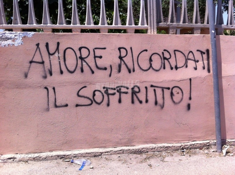 Scritte sui Muri Promemoria culinario