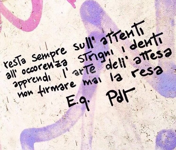 Scritte sui Muri Mai desistere