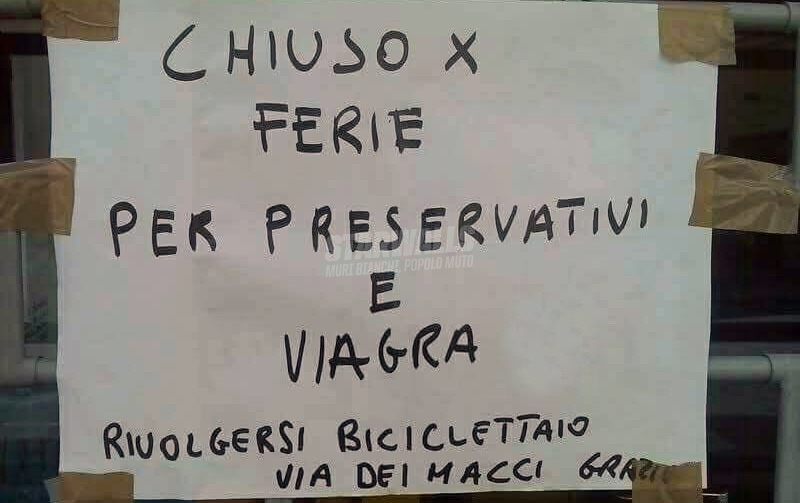 Scritte sui Muri Chiuso per ferie