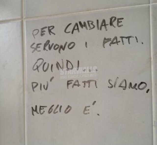 Scritte sui Muri Più fatti, meno parole