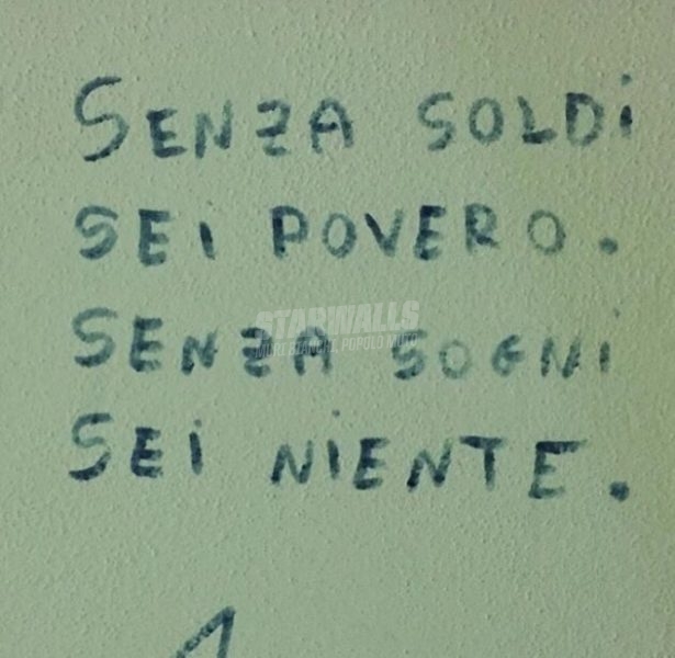 Scritte sui Muri I sogni non si comprano