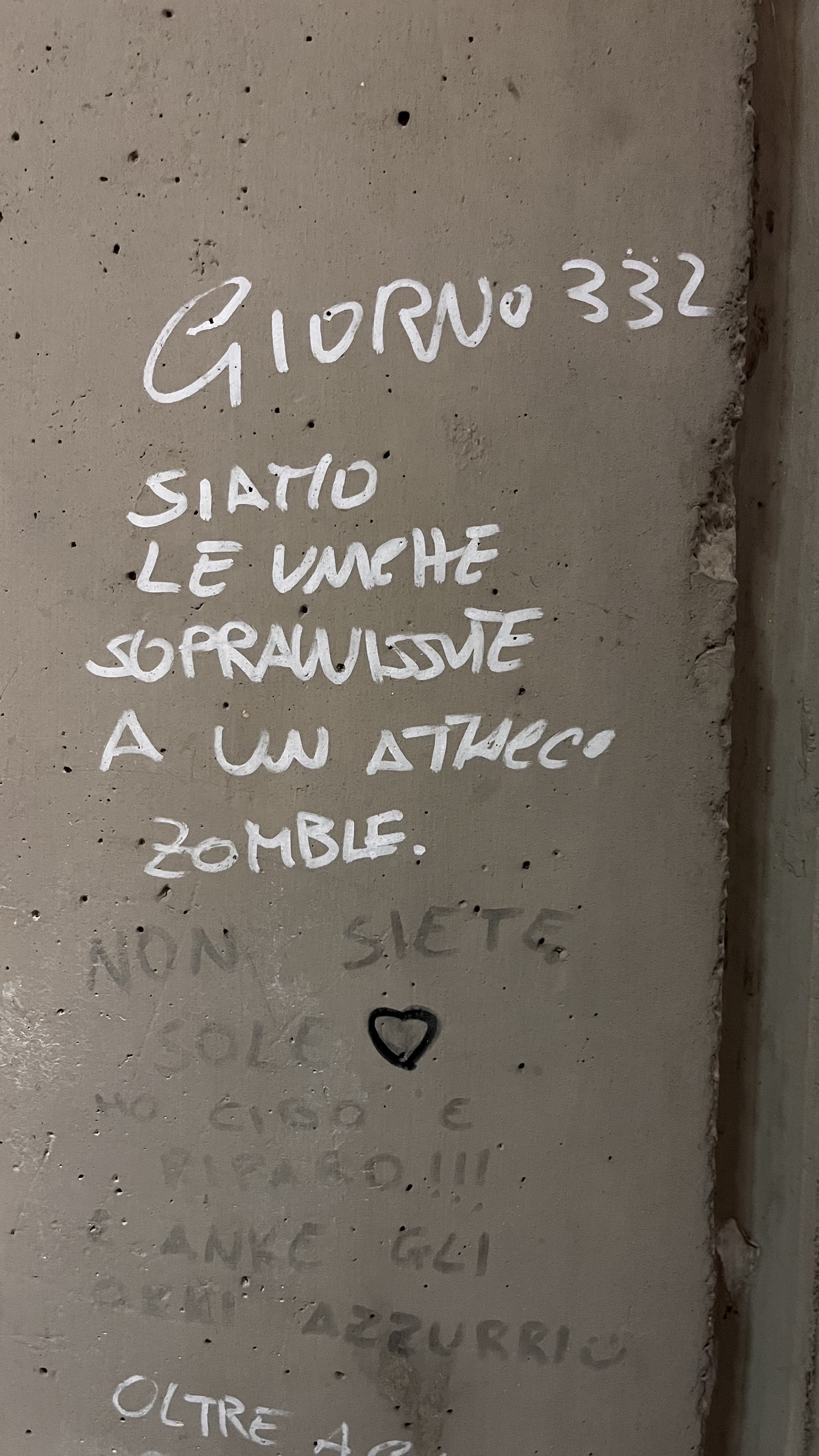 Scritte sui Muri 332 giorni dopo 2 occhi azzurri