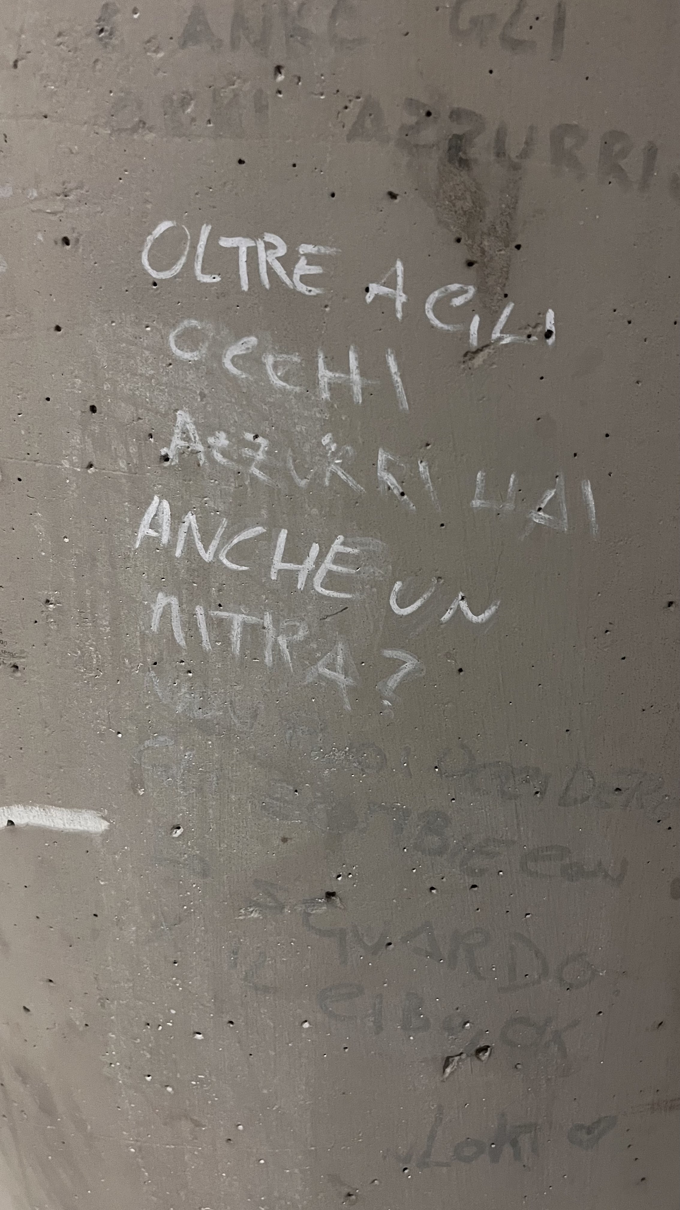 Scritte sui Muri 332 giorni dopo 2 occhi azzurri 1 mitra